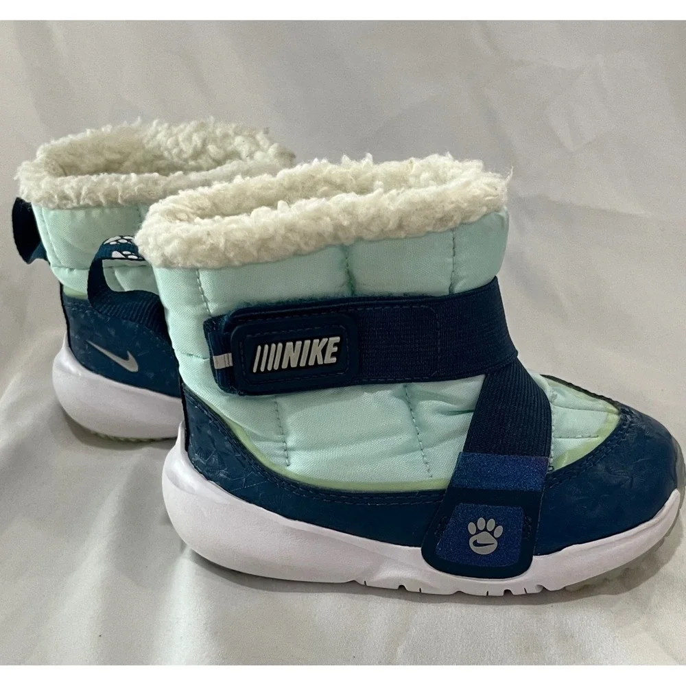 Nike Flex Advance SE Baby Toddler Winter‎ Snow Boots Aqua Blue Size 7C